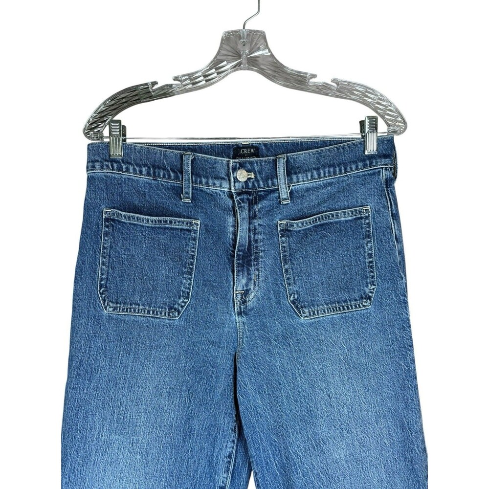 J.Crew Colette Sailor Pocket Wide Leg Jeans Size 29 High Rise Blue Denim - Picture 2 of 10